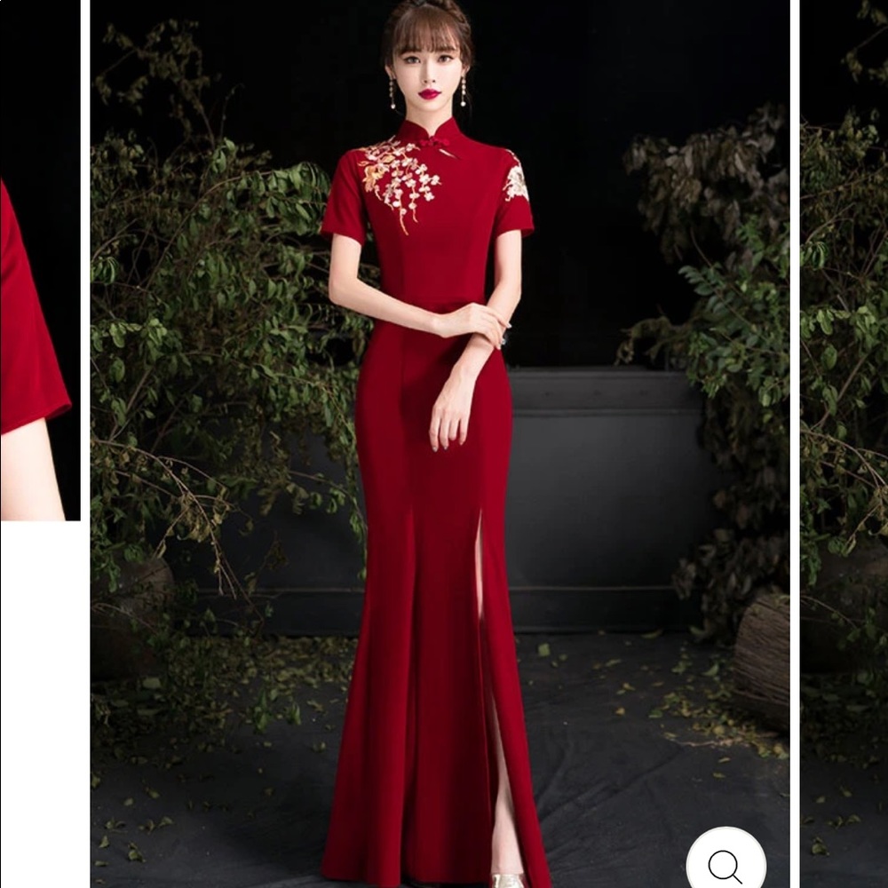 Red Cheongsam or Qi Pao